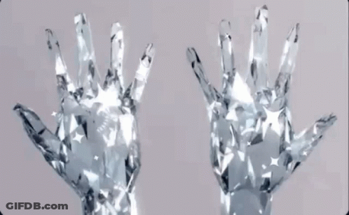 Crystal Hands With Sparkles GIF