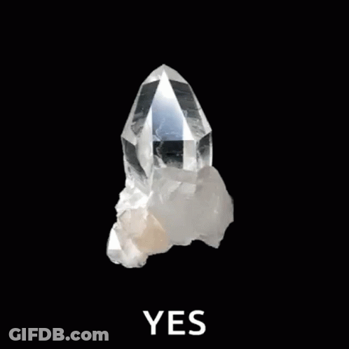 Crystal With Word Yes GIF
