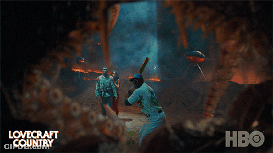 Cthulhu Approaching Battle Ready Baseball Player GIF