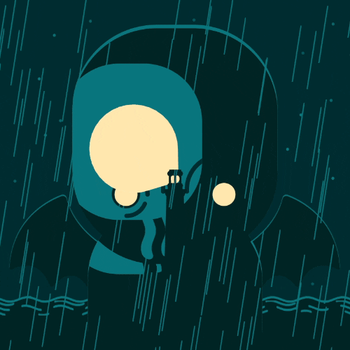 Cthulhu Silhouette Beacon Light Swaying GIF