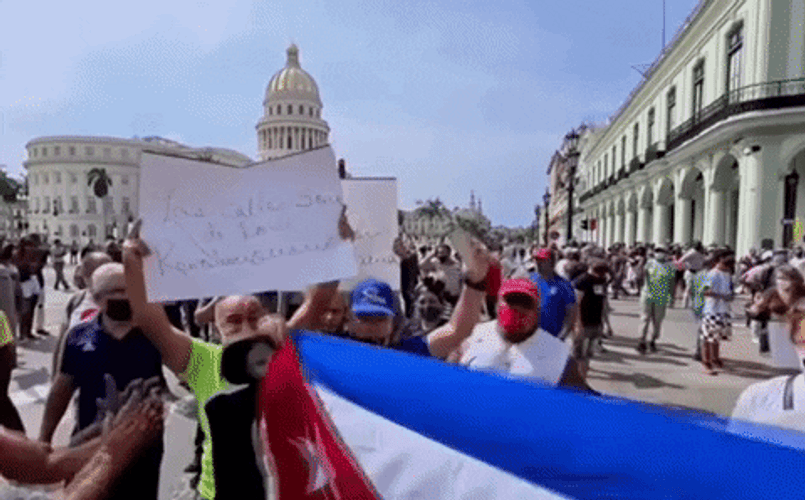 Cuba Street Protests GIF