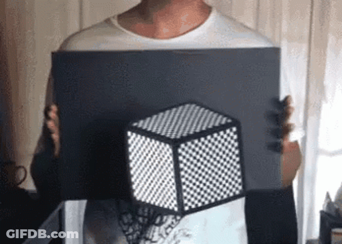 Cube Optical Illusion GIF