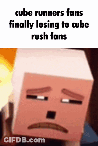 Cube Runner Fans Losing To Cube Rush Fans GIF