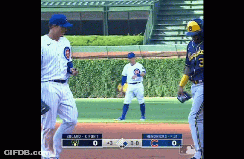 Cubs And Brewers Baseball Game GIF