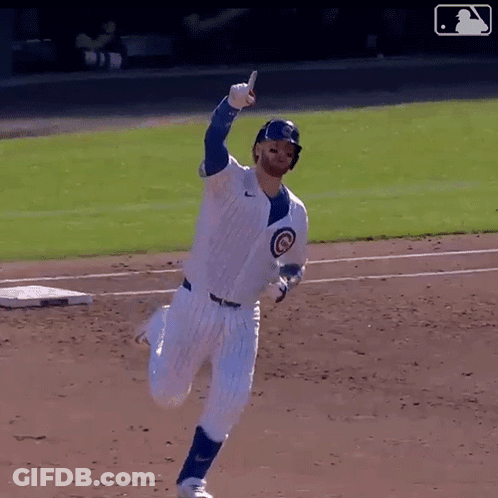 Cubs Baseball Player Running GIF