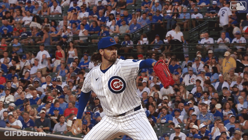 Cubs Pitcher Winding Up To Throw GIF