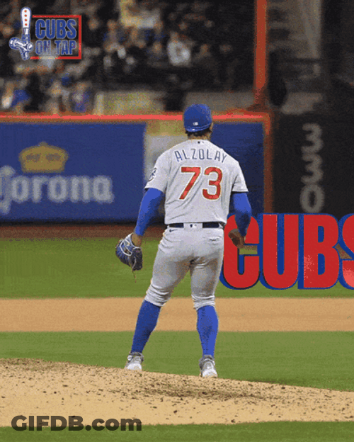Cubs Player Adbert Alzolay Win Pitch GIF