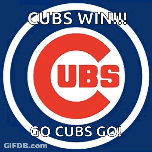 Cubs Win Chicago Logo GIF