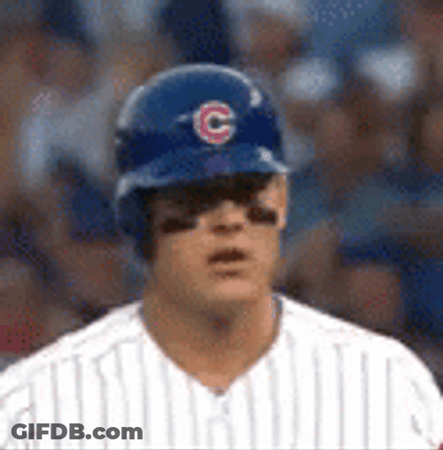 CubsPlaye Anthony Rizzo Angry After Win GIF