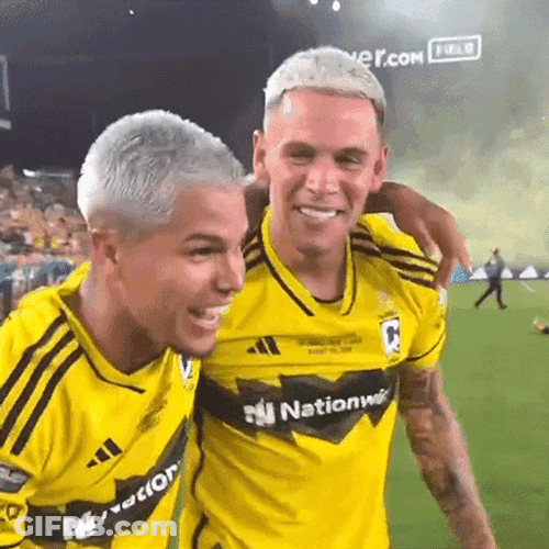 Cucho Hernandez And Teammate Embracing GIF