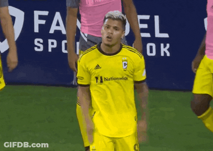 Cucho Hernandez Tapping His Head GIF