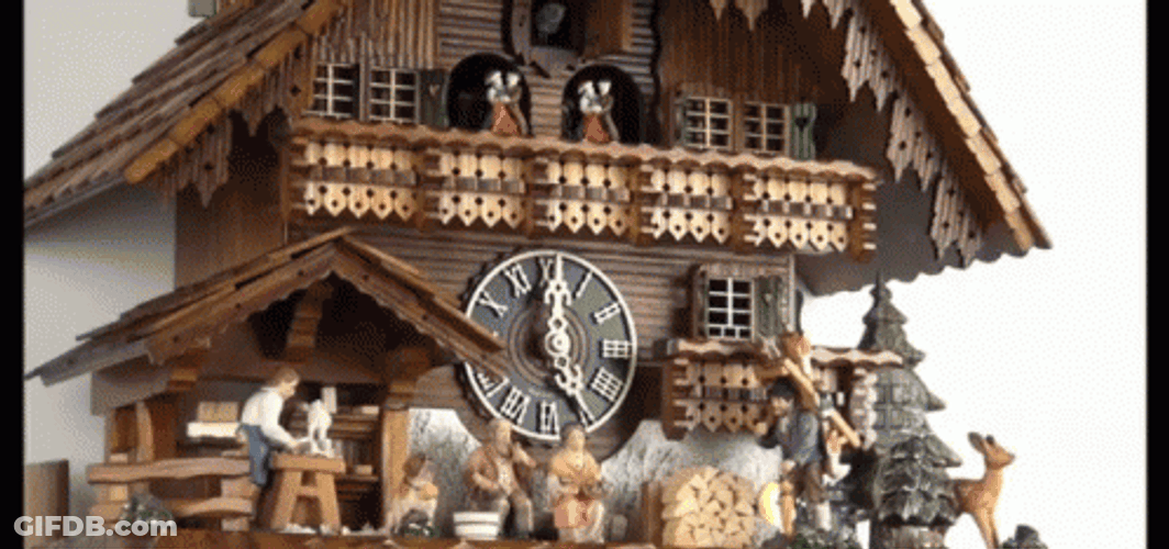 Cuckoo Clock Ticking GIF