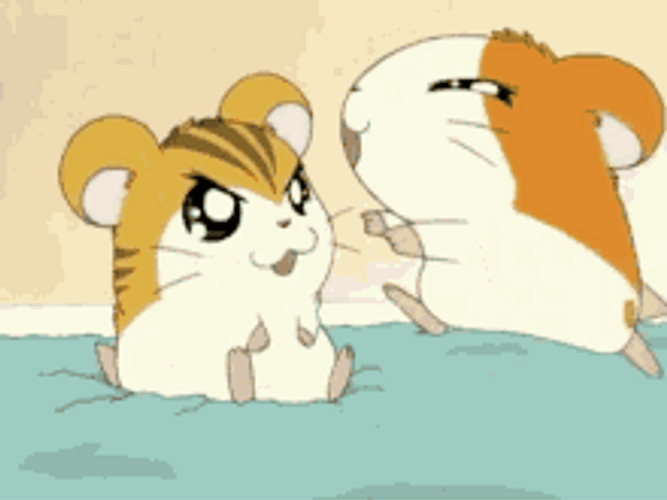 Cuddle Cute Hamster Hug Hamtaro Friend GIF