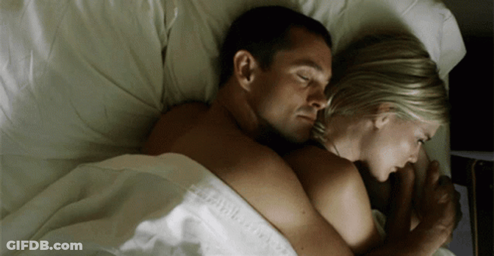 Cuddles Couple Lying Together GIF
