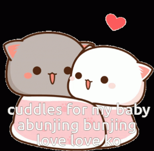 Cuddles For My Baby Mochi Cats GIF