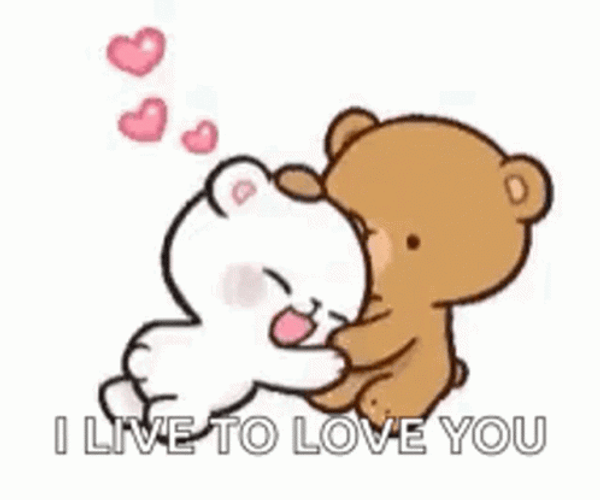 Cuddling Milk And Mocha Bear Live To Love GIF