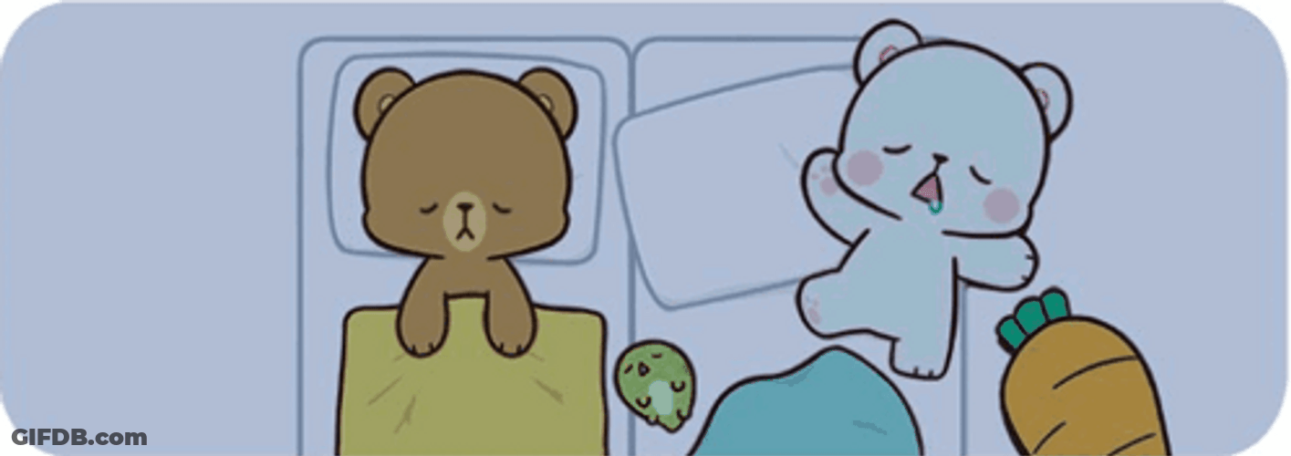 Cuddling Milk And Mocha Bear Sleeping GIF