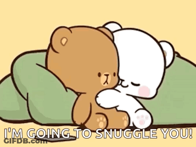 Cuddling Milk And Mocha Bear Snuggle GIF