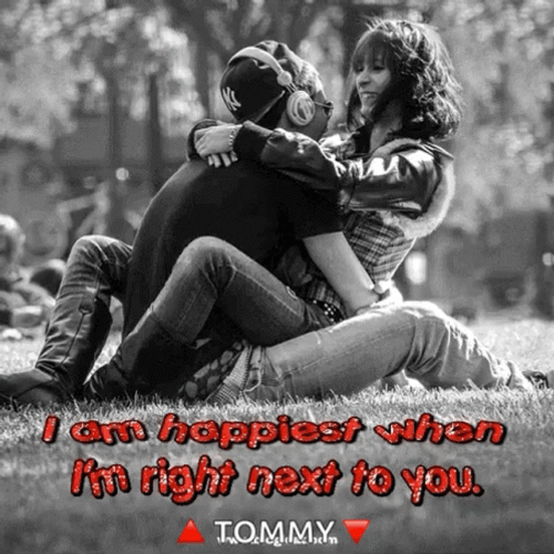 Cuddling With Romantic Love Quote GIF