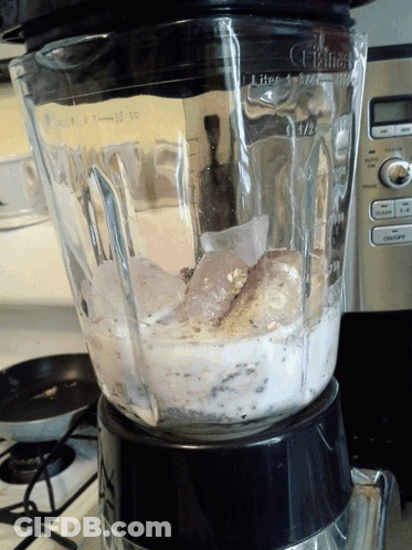 Cuisinart Blender Filled With White Liquid GIF