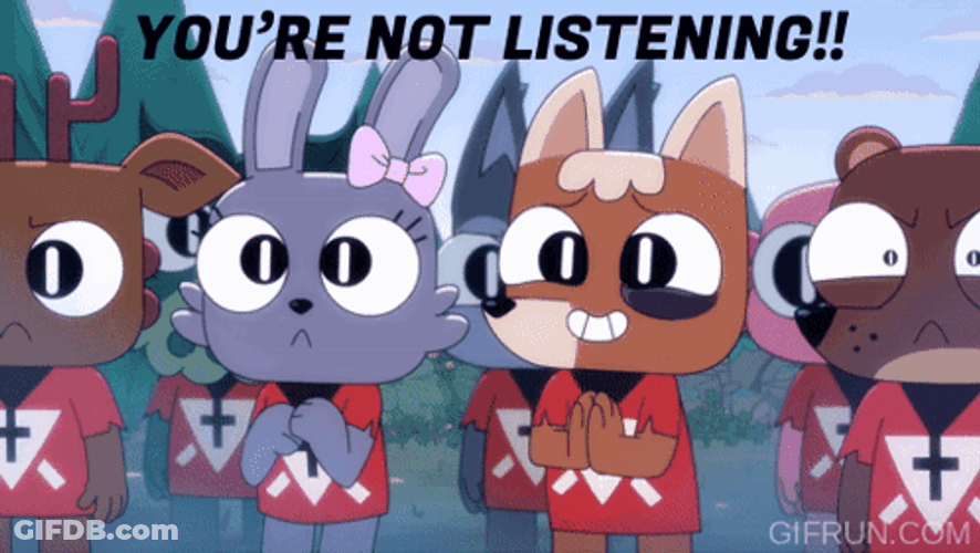 Cult Of The Lamb Not Listening GIF