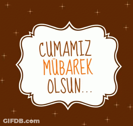 Cumamiz Mubarek Olsun Brown Background GIF