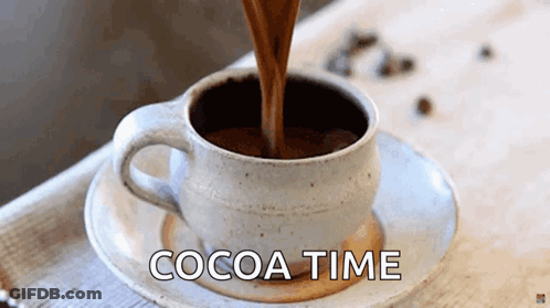 Cup Of Cocoa Poured Into Saucer GIF