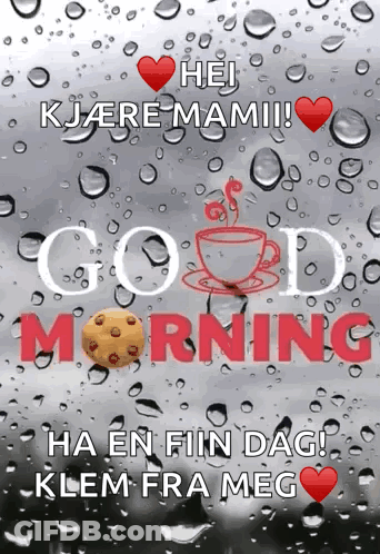Cup Of Coffee And Cookie Saying Good Morning GIF