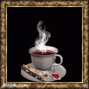 Cup Of Coffee And Piece Of Cake GIF