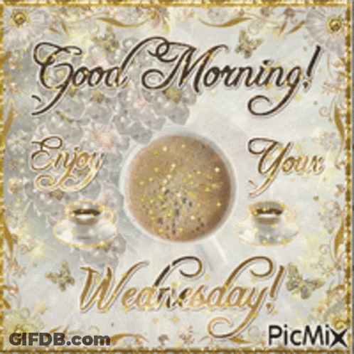Cup Of Coffee Good Morning Enjoy Your Wednesday GIF