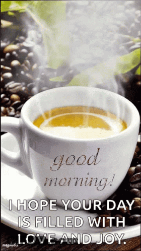Cup Of Coffee On Saucer Good Morning GIF