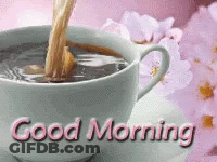 Cup Of Coffee Saying Good Morning GIF
