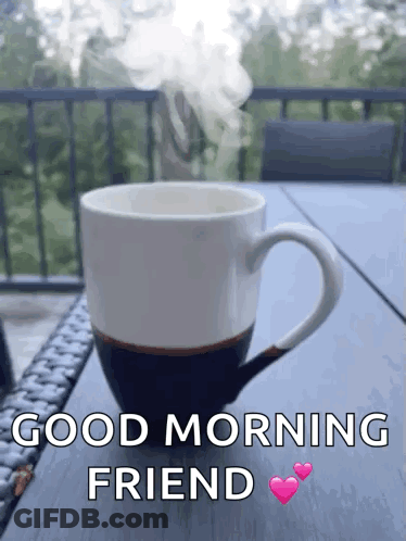 Cup Of Coffee Saying Good Morning GIF