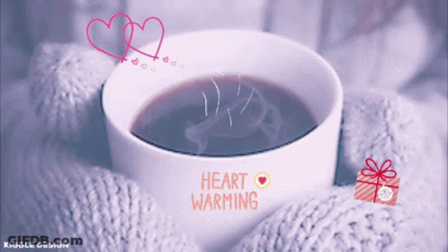 Cup Of Coffee Saying Heart Warming GIF