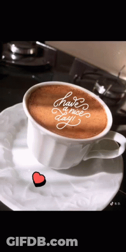 Cup Of Coffee That Says Have A Nice Day GIF