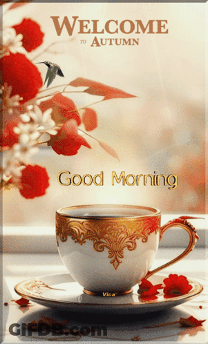 Cup Of Coffee Welcome To Autumn Good Morning GIF