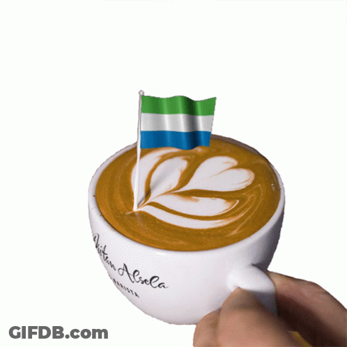Cup Of Coffee With Flag GIF