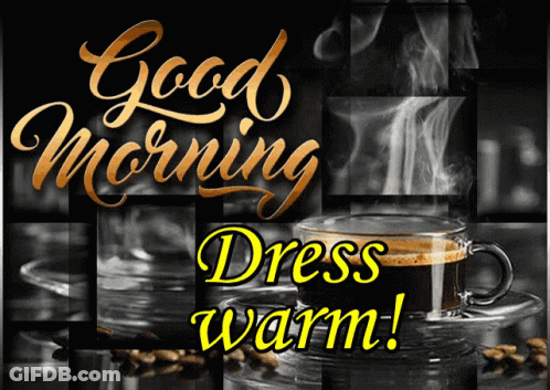 Cup Of Coffee With Good Morning Dress Warm GIF