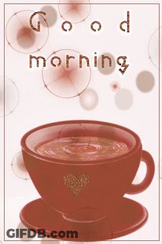 Cup Of Coffee With Good Morning GIF