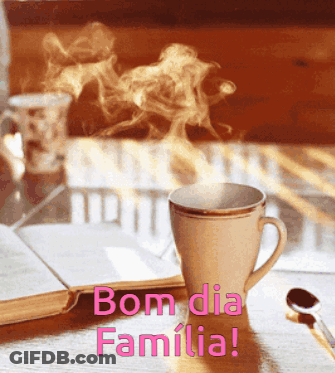 Cup Of Coffee With Smoke Bom Dia Familia GIF