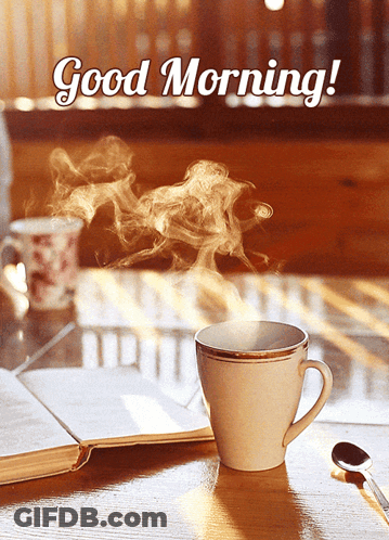 Cup Of Coffee With Steam Good Morning GIF