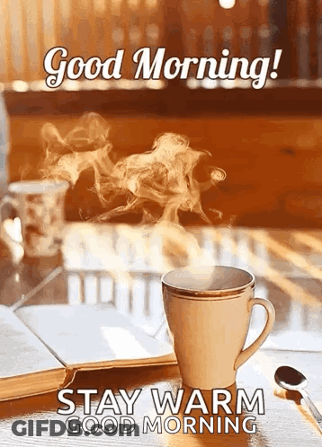 Cup Of Coffee With Steam GIF