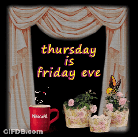 Cup Of Nescafe With Flowers And Curtains GIF