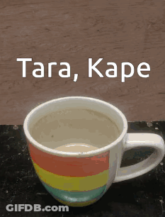 Cup Of Tara Kape On Black Table GIF