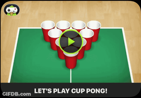 Cup Pong Video Game Screenshot GIF