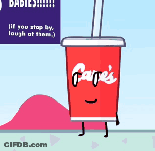 Cup Saying Cage 'S With Straw GIF