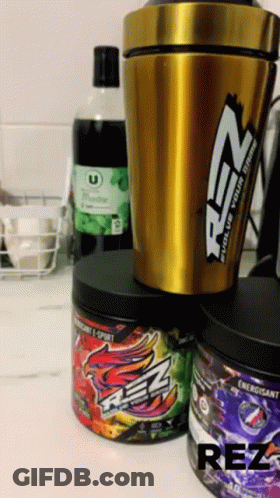 Cup Saying Rez On Bottle Of Soda GIF