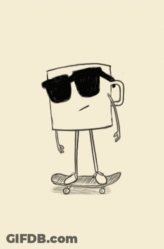 Cup Wearing Sunglasses And Peace Sign GIF