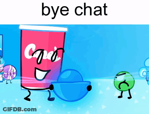 Cup With Face Saying Bye Chat GIF