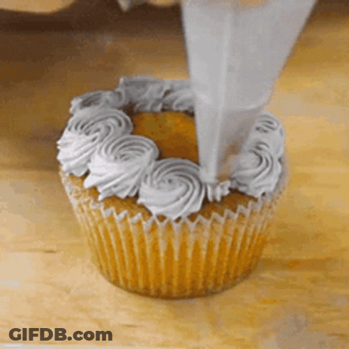 Cupcake Being Frosted GIF